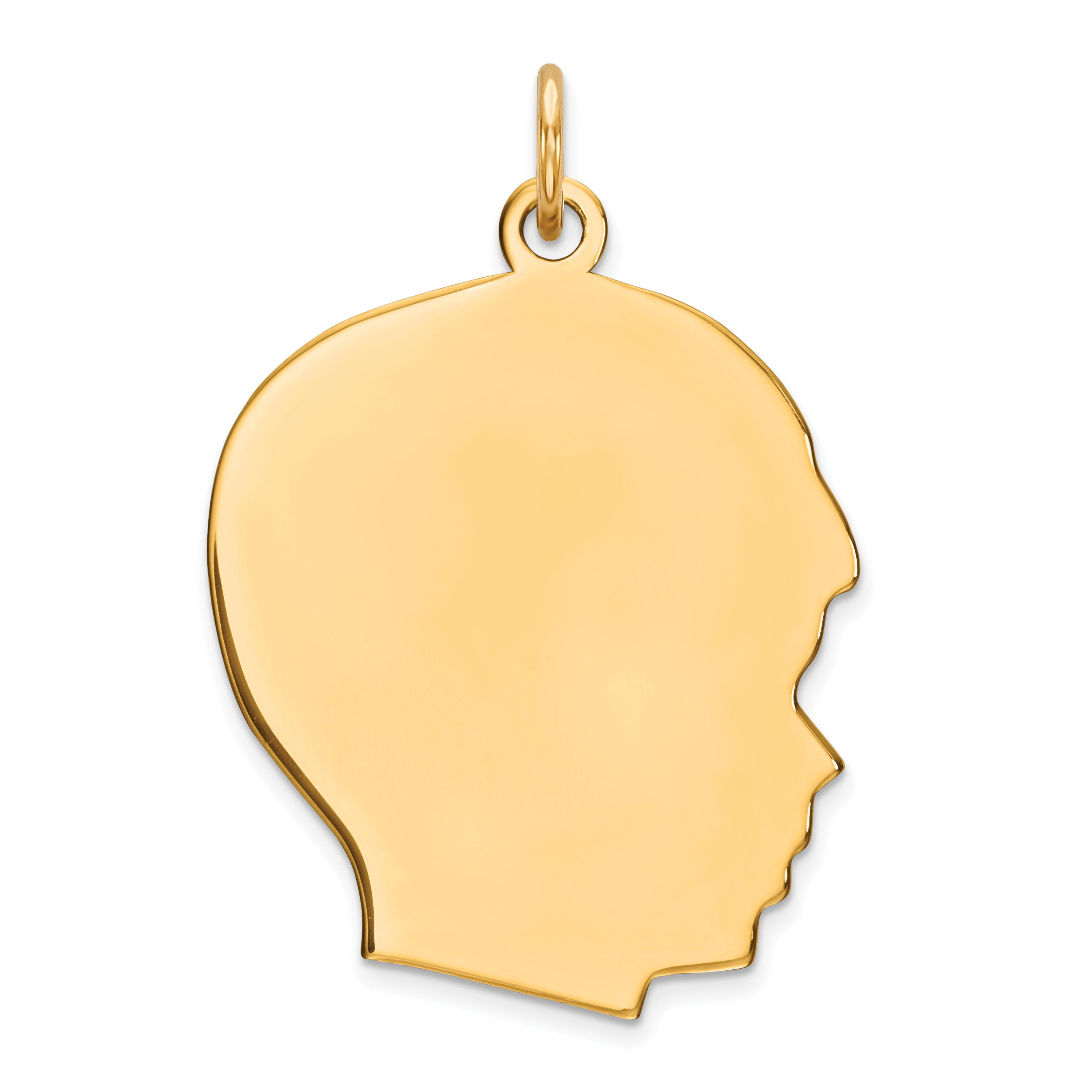 Sterling Silver GP Engraveable Boy Polished Disc Charm (QM364G/27)
