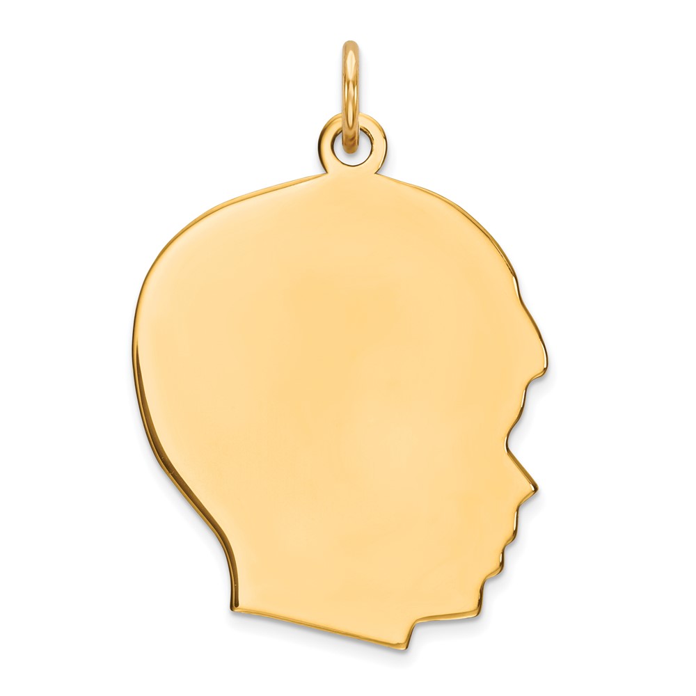 Sterling Silver GP Engraveable Boy Polished Disc Charm (QM364G/27)