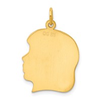 Sterling Silver GP Engravable Girl Polished Disc Charm view 4
