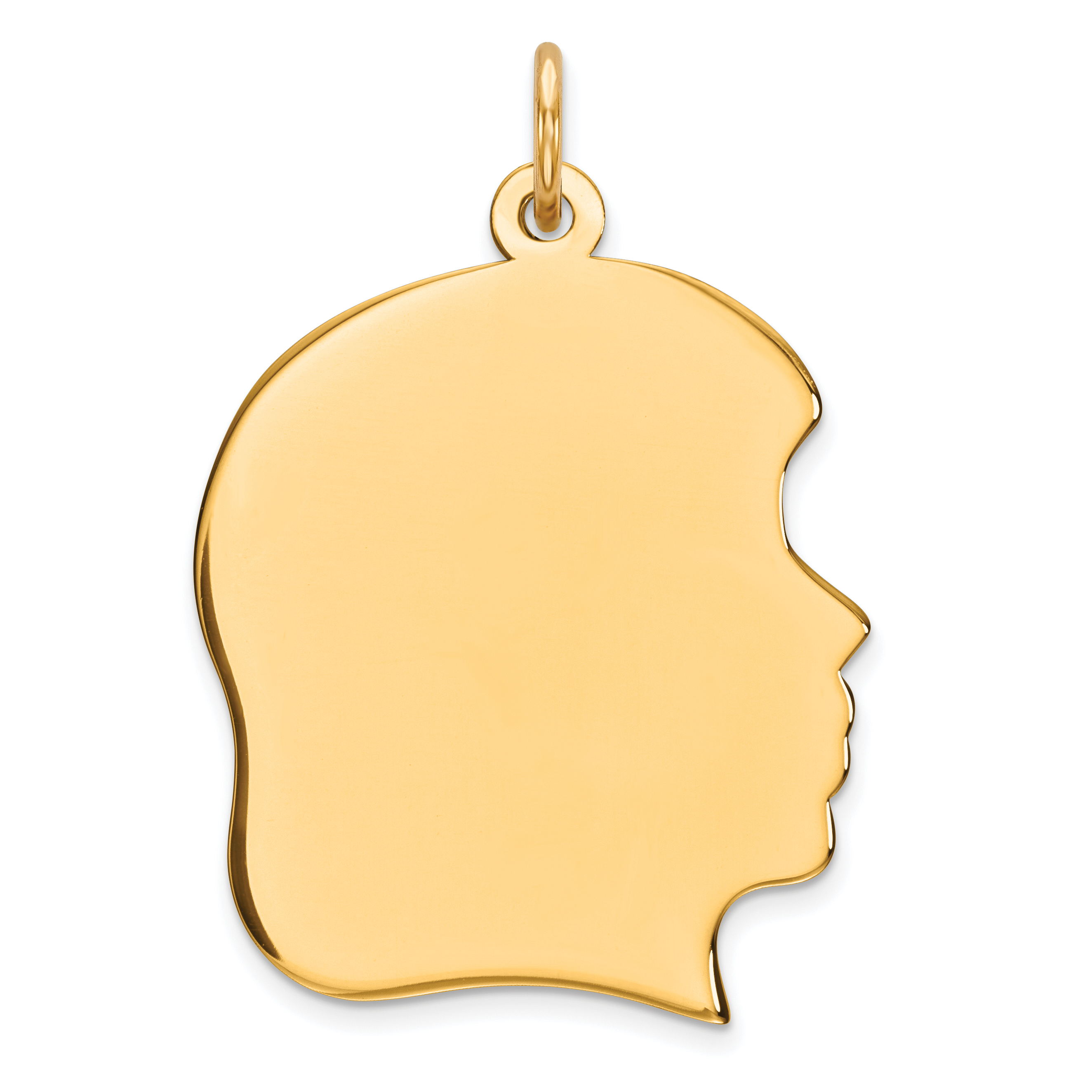Sterling Silver GP Engraveable Girl Polished Disc Charm (QM365G/18)