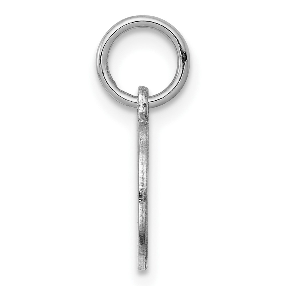 Sterling Silver Rh-plt Engraveable Round Polished Front/Back Disc Charm (QM370/18P)