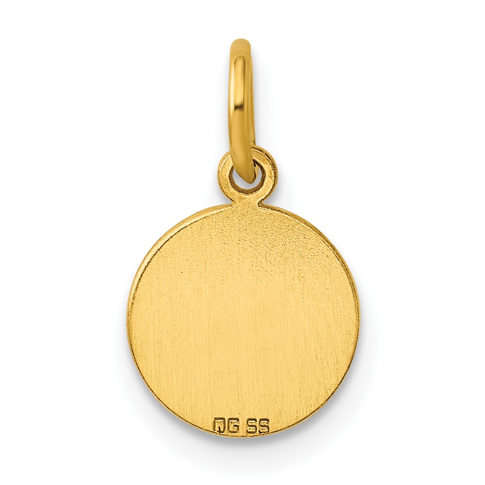 Sterling Silver GP Engraveable Round Polished Disc Charm (QM370G/27)