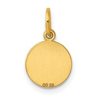 Sterling Silver GP Engraveable Round Polished Disc Charm view 4
