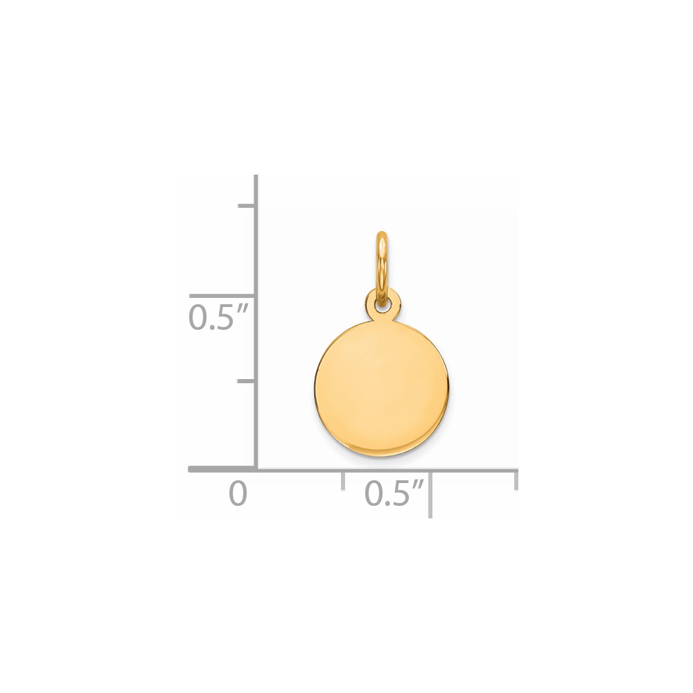 Sterling Silver GP Engraveable Round Polished Disc Charm (QM370G/27)