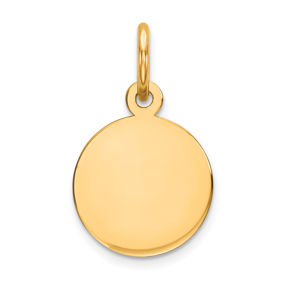 Sterling Silver GP Engraveable Round Polished Disc Charm (QM370G/18)
