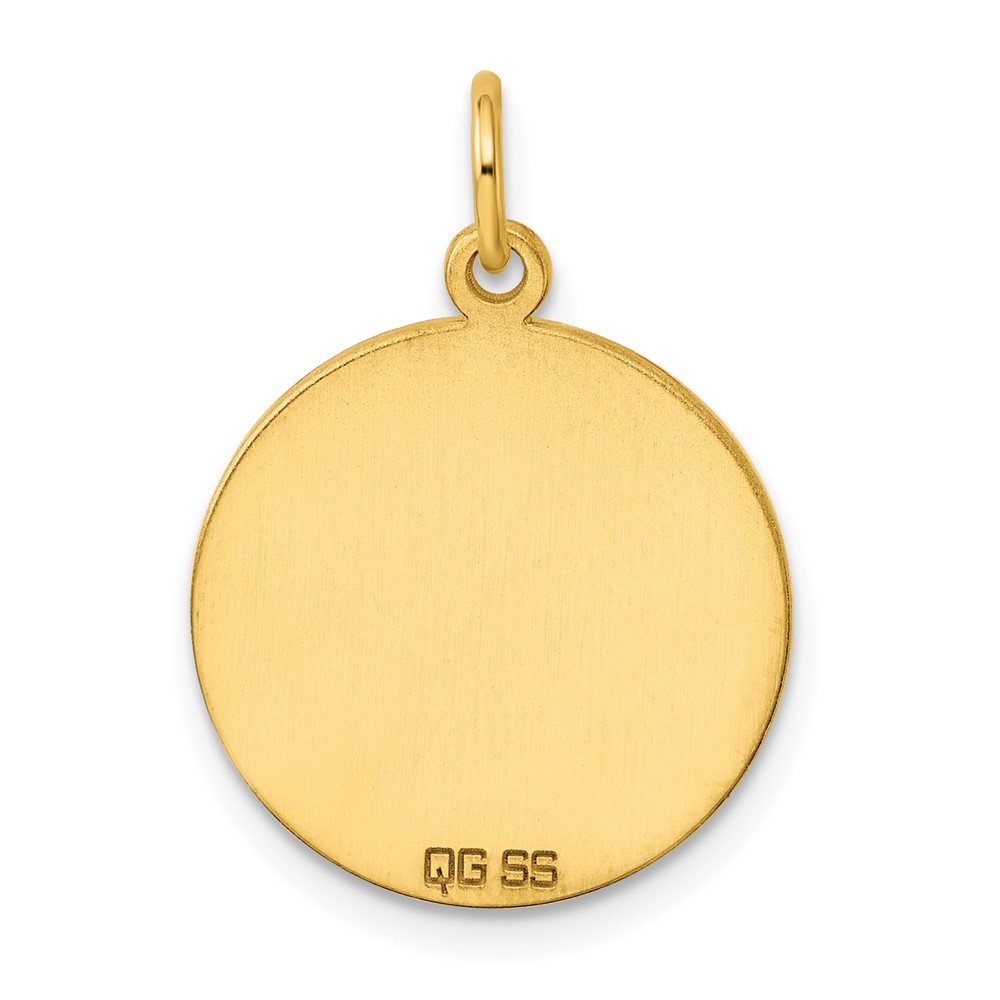 Sterling Silver GP Engraveable Round Polished Disc Charm (QM371G/35)