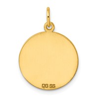 Sterling Silver GP Engraveable Round Polished Disc Charm view 4