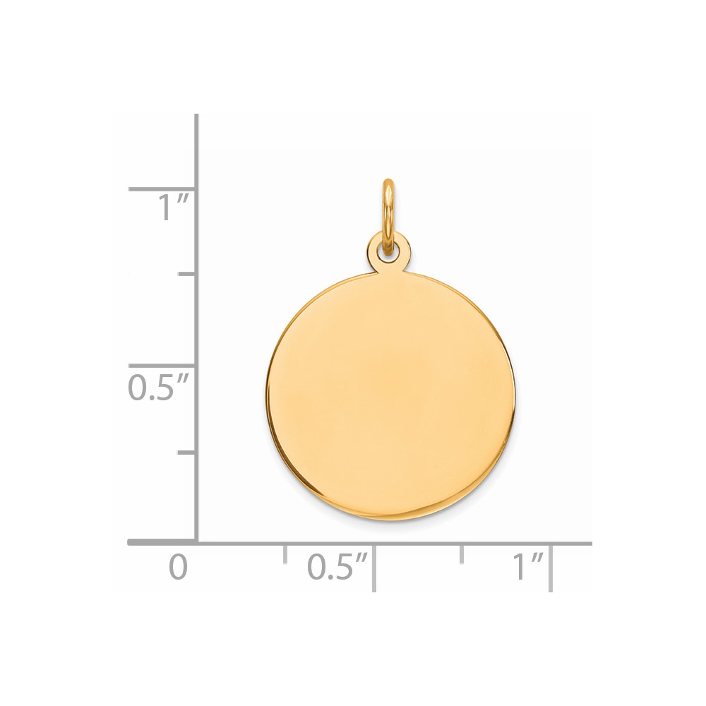 Sterling Silver GP Engraveable Round Polished Disc Charm (QM371G/35)
