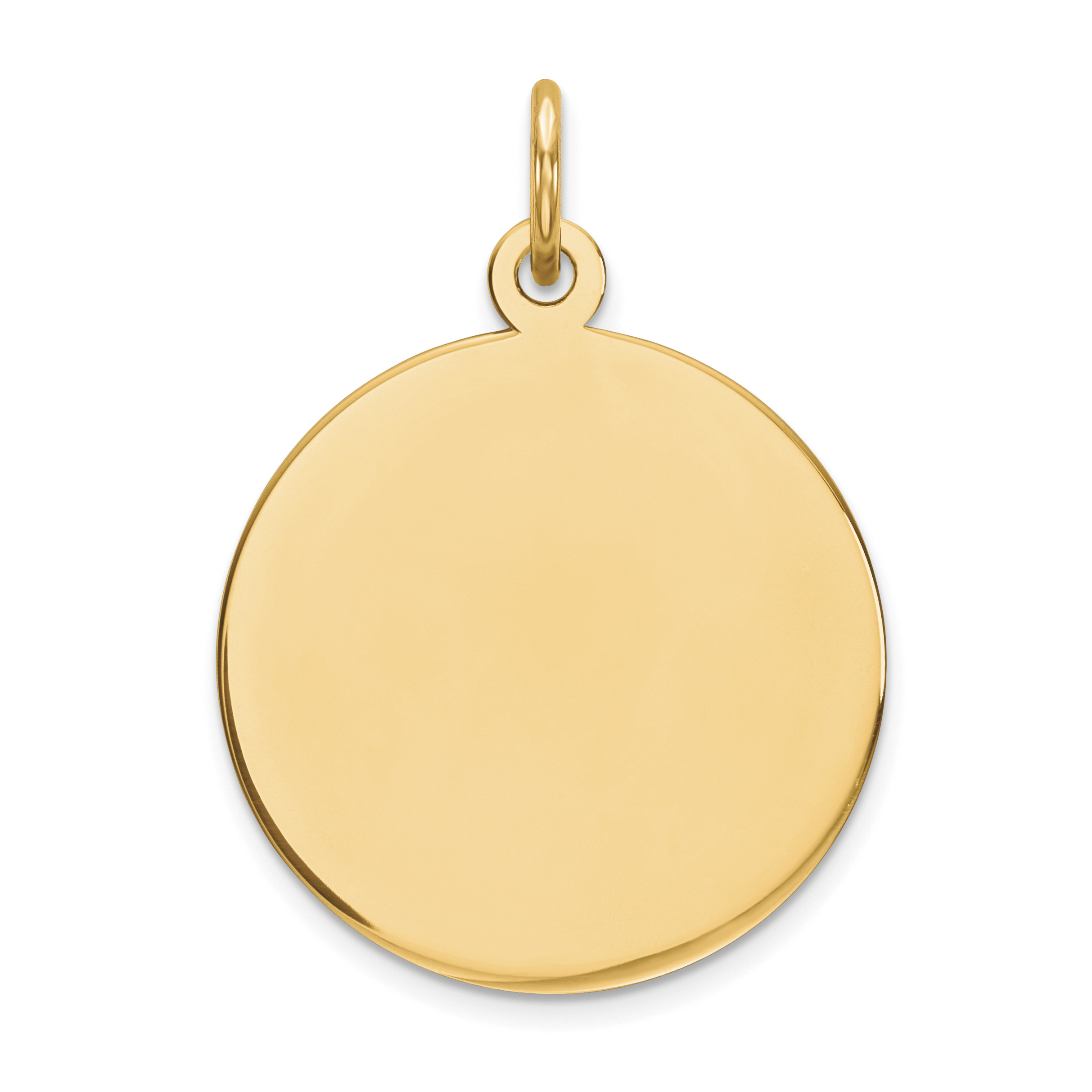 Sterling Silver GP Engraveable Round Polished Disc Charm (QM371G/18)