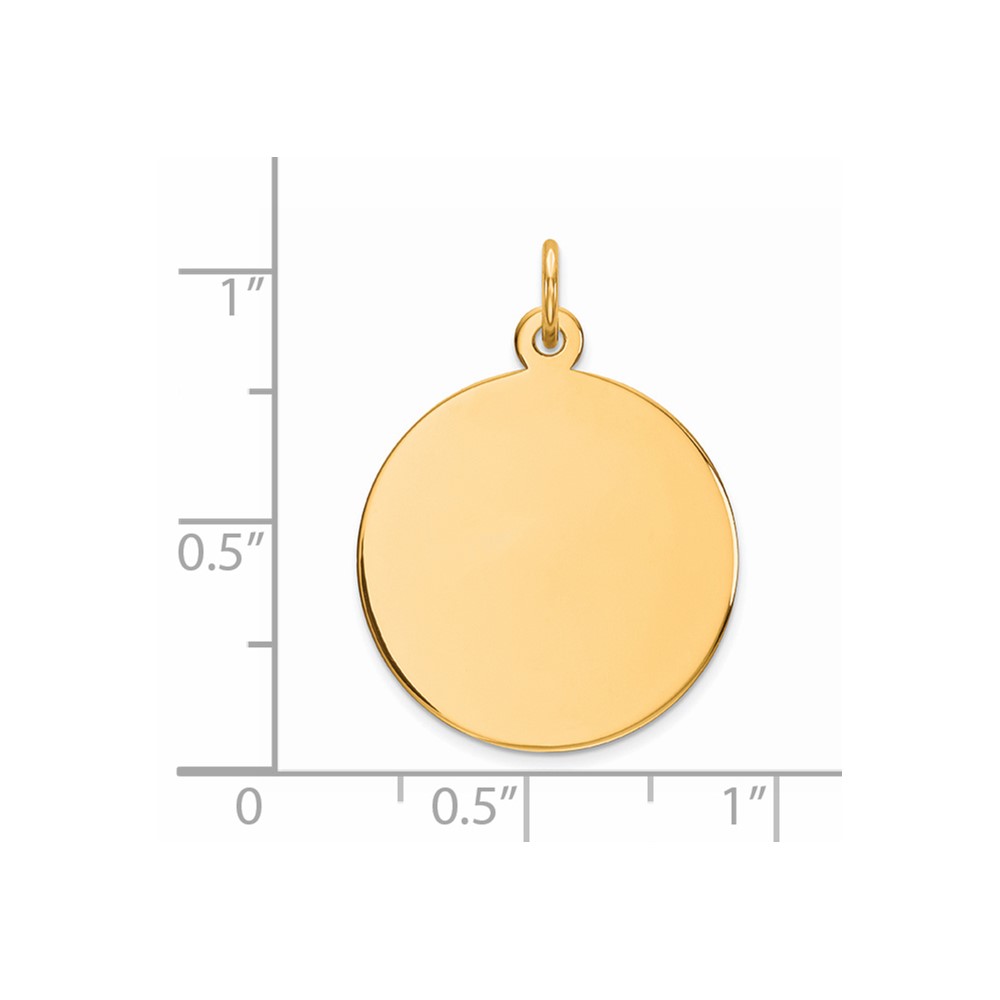 Sterling Silver GP Engraveable Round Polished Disc Charm (QM372G/27)