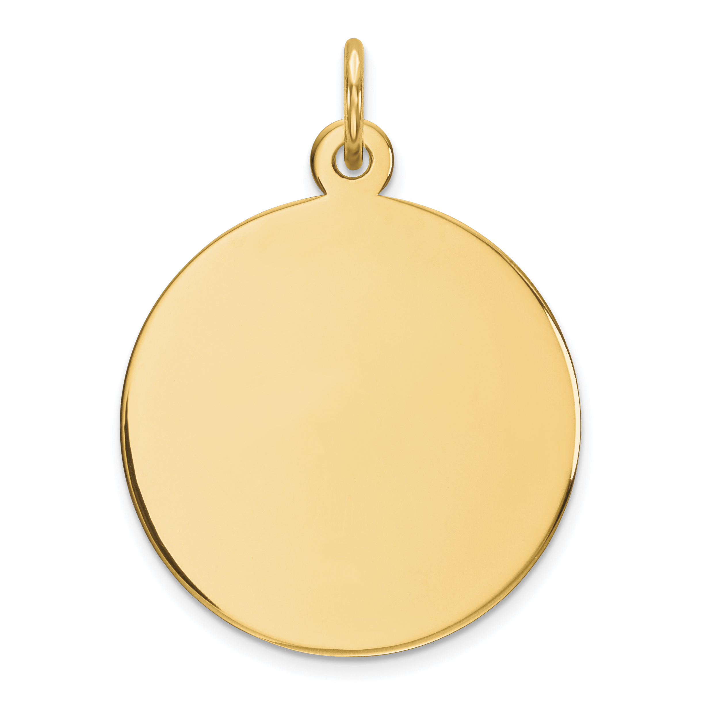 Sterling Silver GP Engraveable Round Polished Disc Charm (QM372G/27)