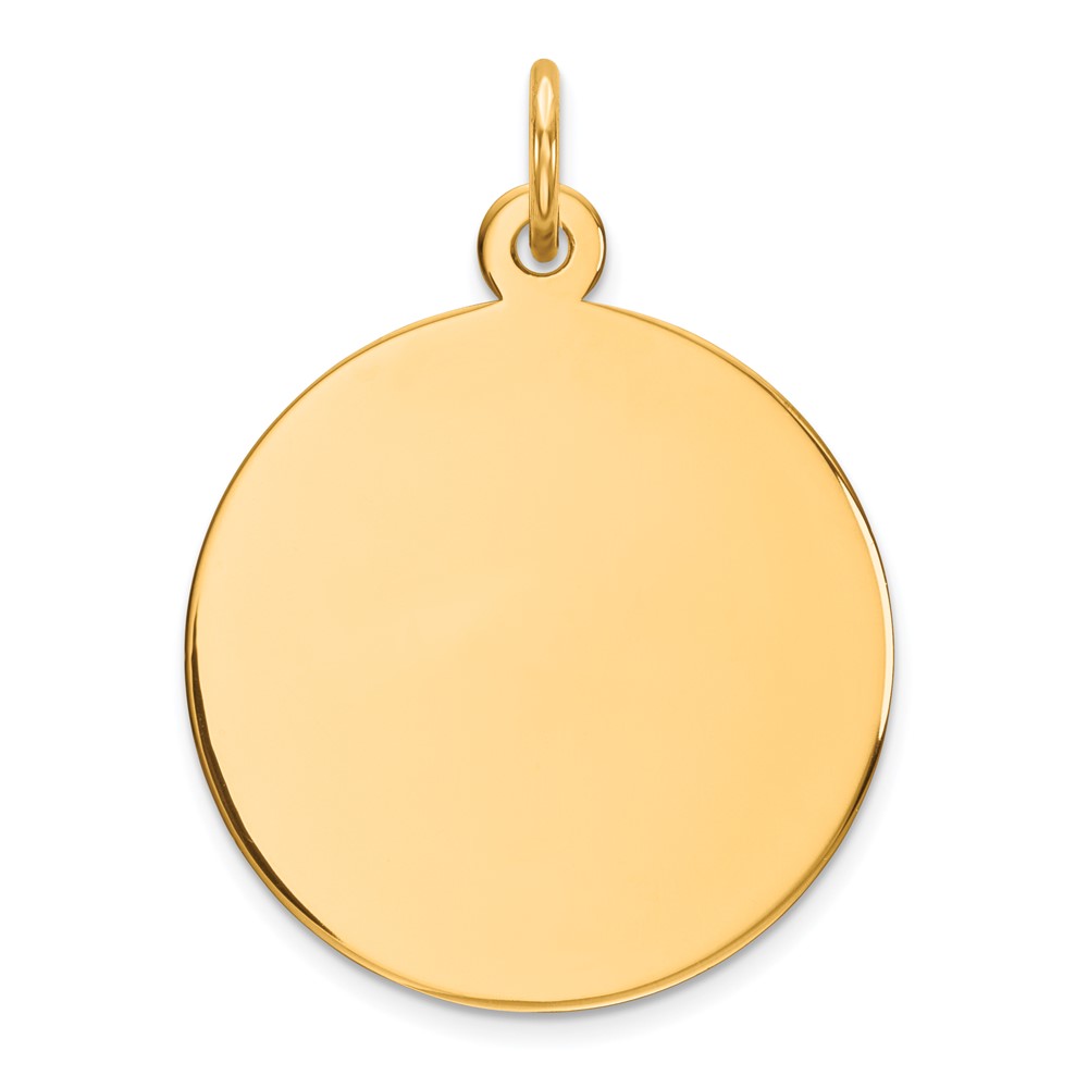 Sterling Silver GP Engraveable Round Polished Disc Charm (QM372G/27)