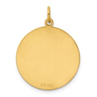 Sterling Silver GP Engraveable Round Polished Disc Charm view 4