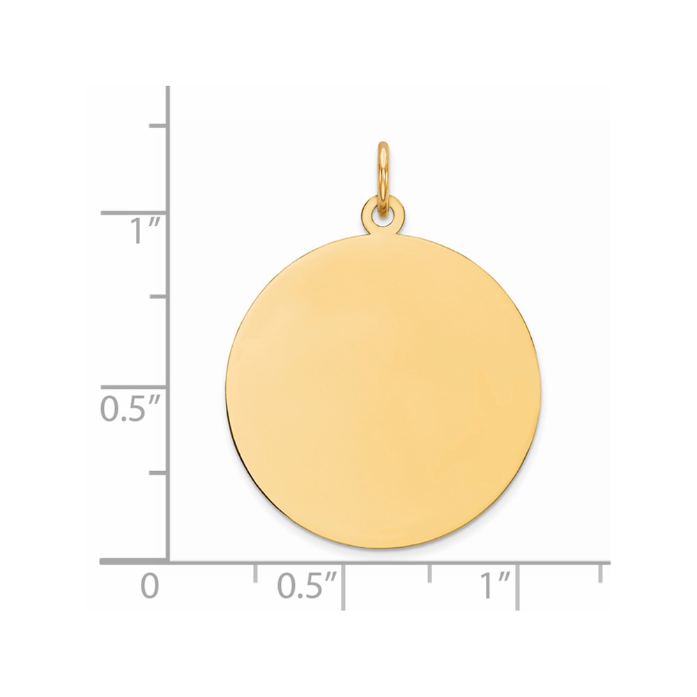 Sterling Silver GP Engraveable Round Polished Disc Charm (QM373G/35)