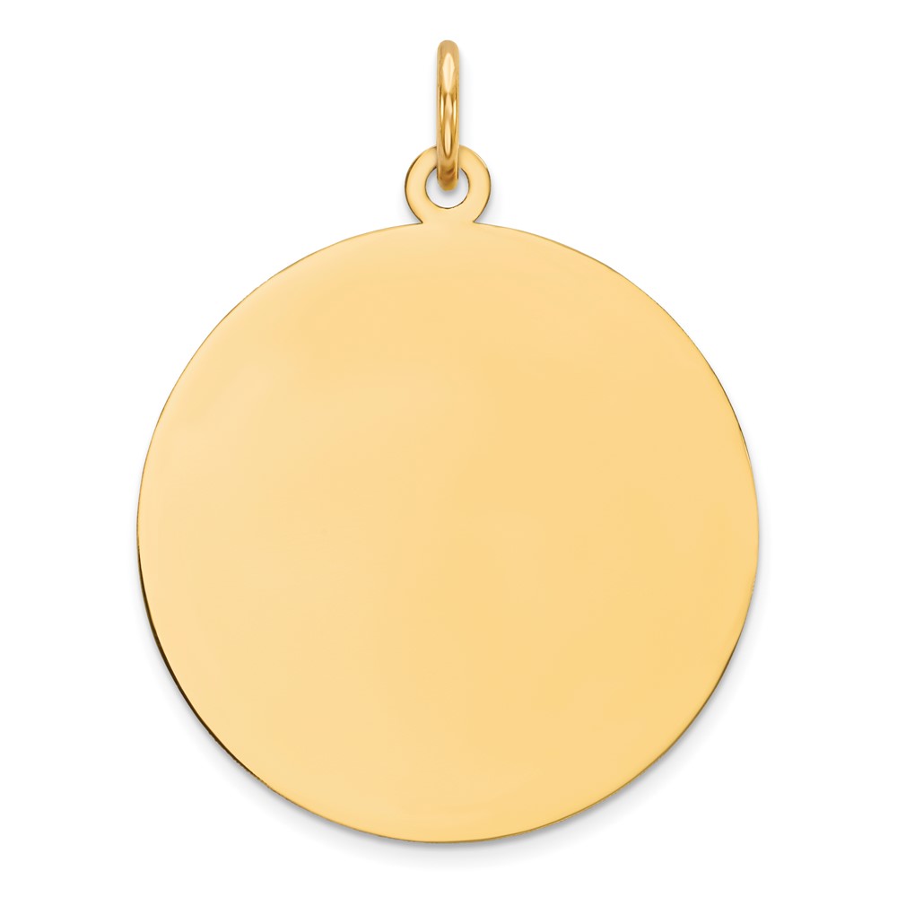 Sterling Silver GP Engraveable Round Polished Disc Charm (QM373G/18)