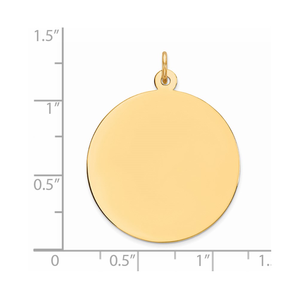 Sterling Silver GP Engraveable Round Polished Disc Charm (QM374G/18)