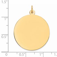 Sterling Silver GP Engraveable Round Polished Disc Charm view 3