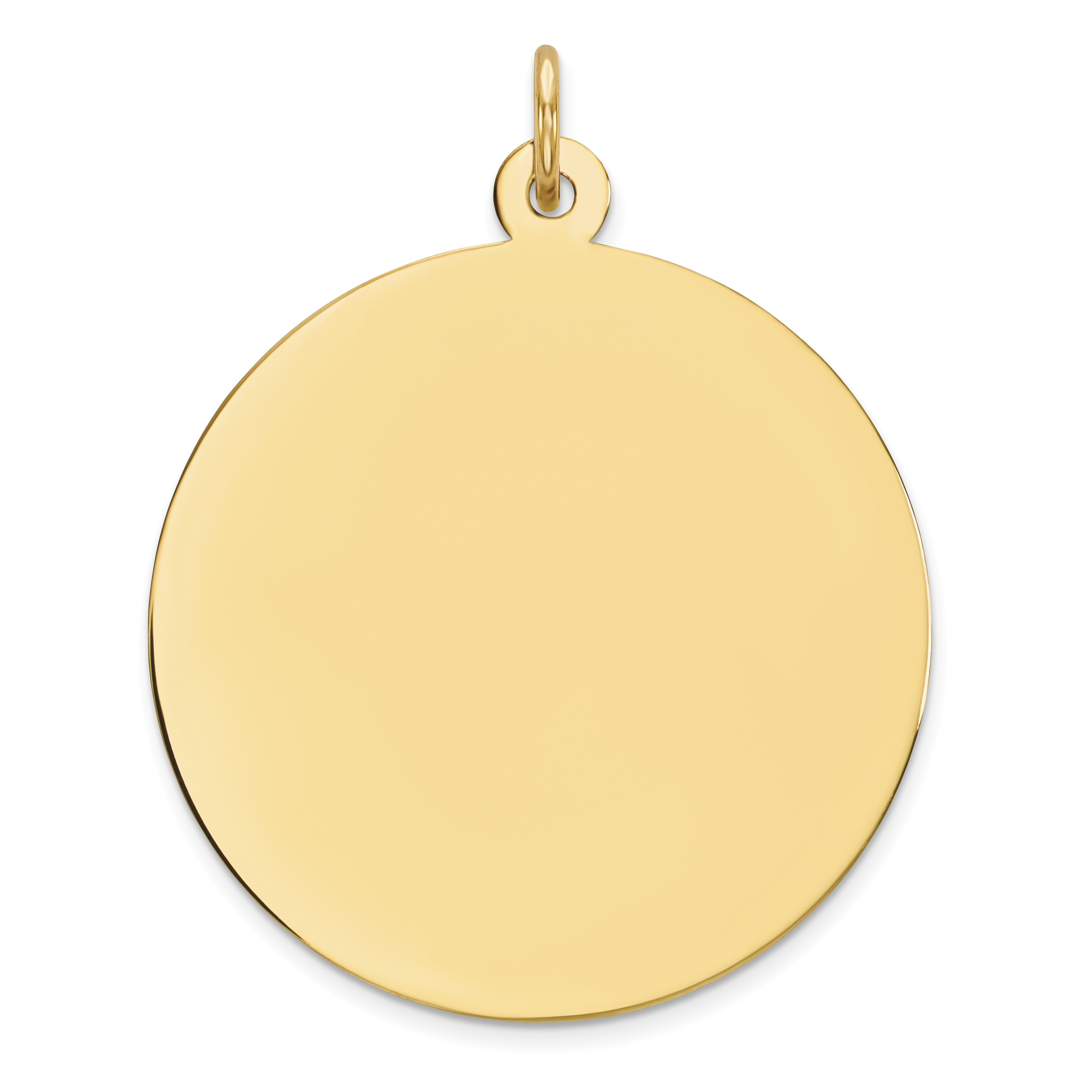 Sterling Silver GP Engraveable Round Polished Disc Charm (QM374G/18)