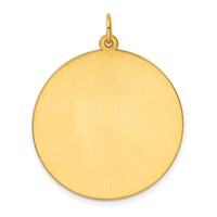 Sterling Silver GP Engraveable Round Polished Disc Charm view 4