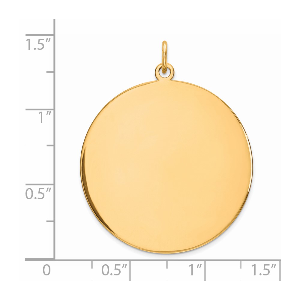 Sterling Silver GP Engraveable Round Polished Disc Charm (QM375G/27)