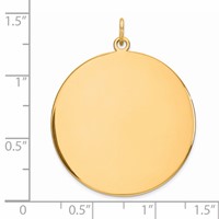 Sterling Silver GP Engraveable Round Polished Disc Charm view 3