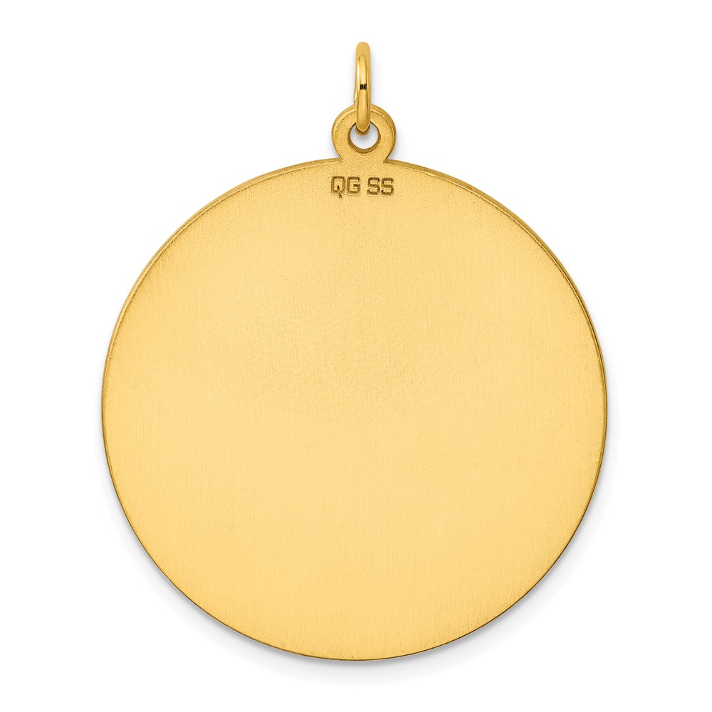 Sterling Silver GP Engraveable Round Polished Disc Charm (QM376G/27)