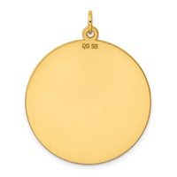 Sterling Silver GP Engraveable Round Polished Disc Charm view 4
