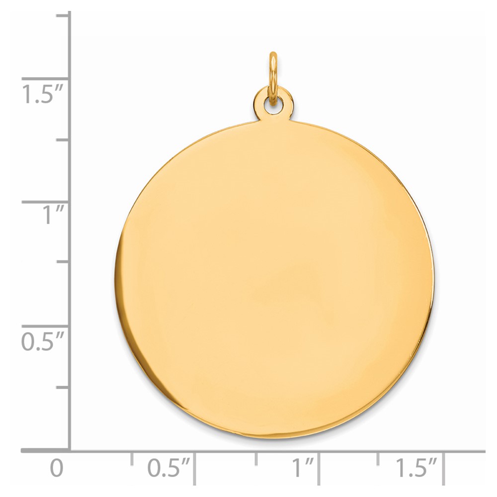 Sterling Silver GP Engraveable Round Polished Disc Charm (QM376G/27)