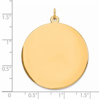Sterling Silver GP Engraveable Round Polished Disc Charm view 3