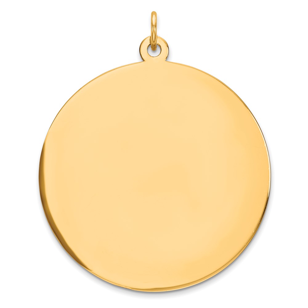 Sterling Silver GP Engraveable Round Polished Disc Charm (QM376G/27)