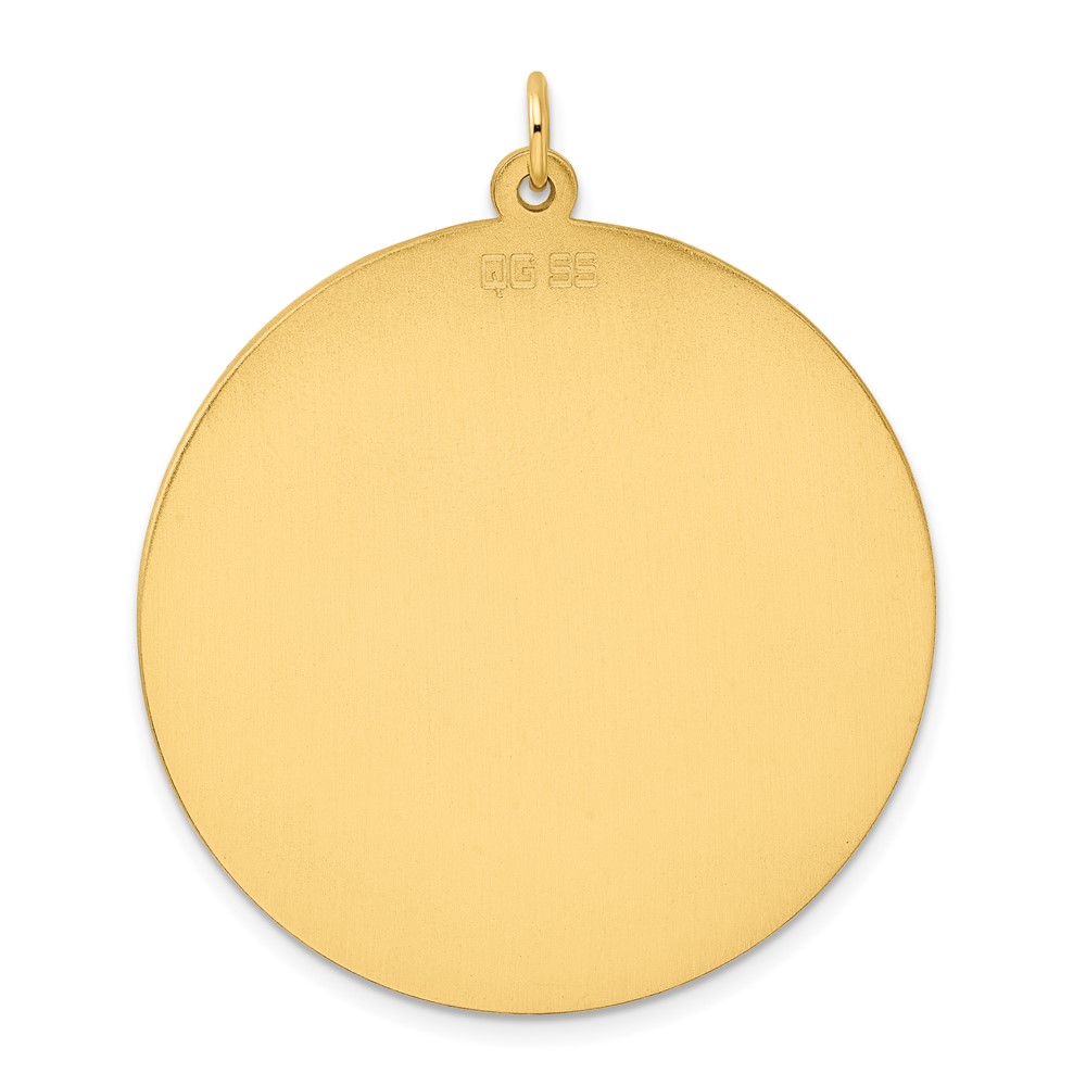 Sterling Silver GP Engraveable Round Polished Disc Charm (QM377G/27)