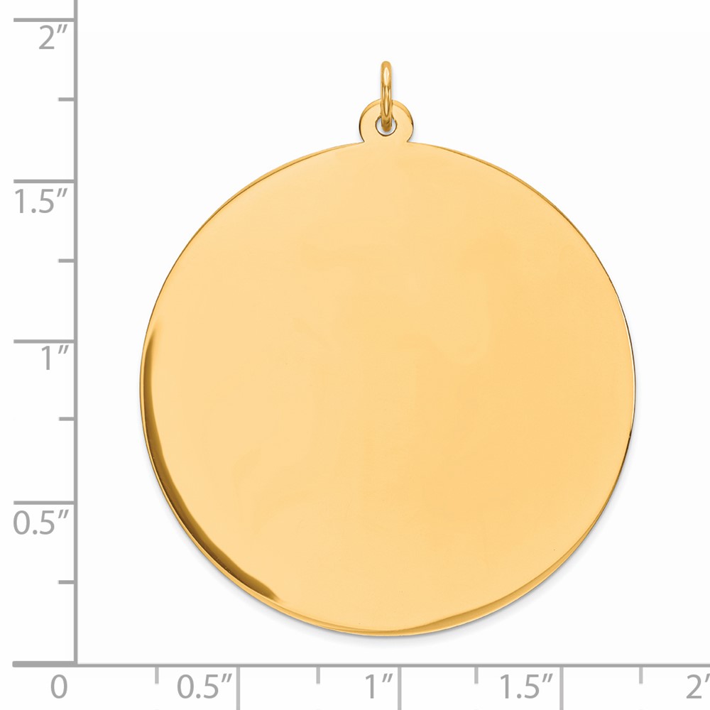 Sterling Silver GP Engraveable Round Polished Disc Charm (QM377G/27)