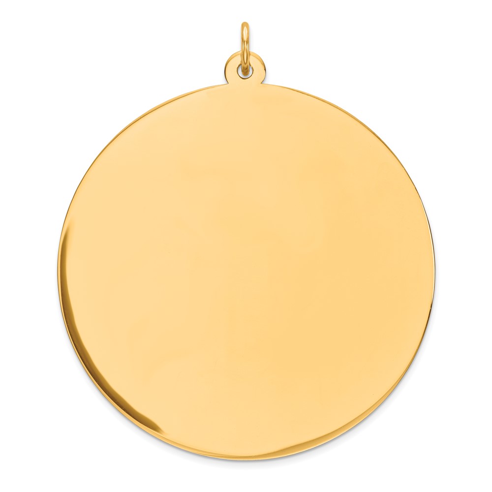 Sterling Silver GP Engraveable Round Polished Disc Charm (QM377G/27)