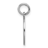 Sterling Silver Rhod-plated Eng. Rnd Polish Front Back Disc Charm view 2