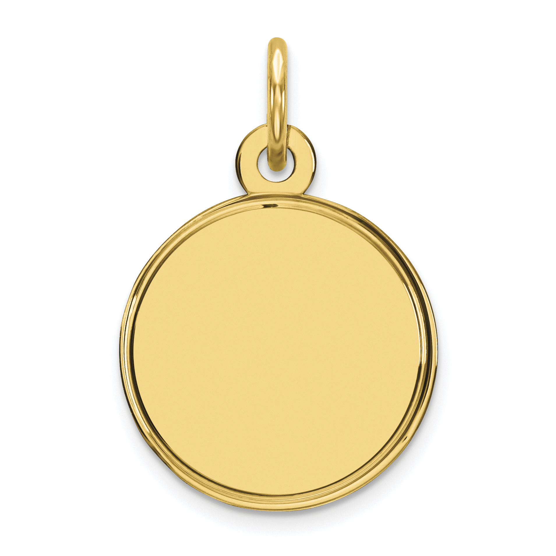 Sterling Silver GP Engraveable Round Polished Disc Charm (QM379G/27)