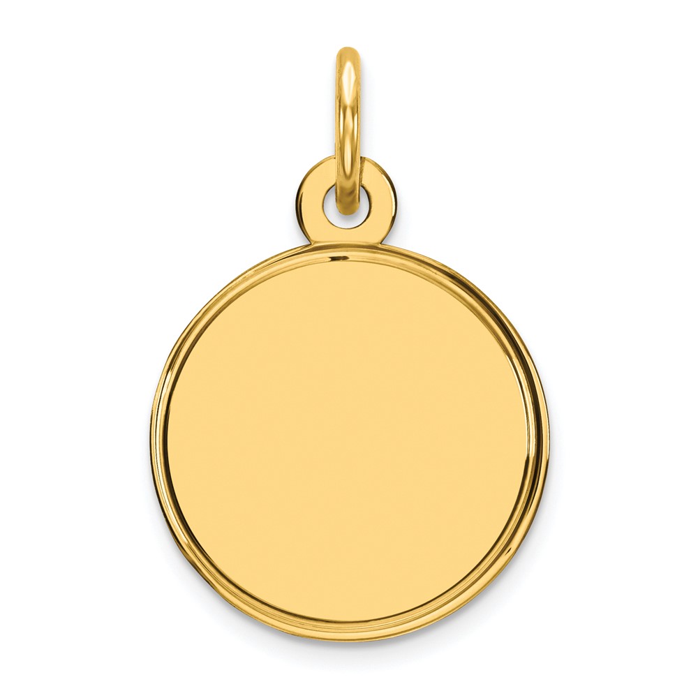 Sterling Silver GP Engraveable Round Polished Disc Charm (QM379G/27)