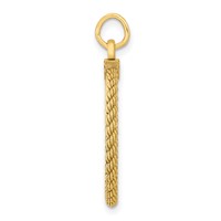 SS Gold Plate Engraveable Round with Rope Polished Front Satin Back Disc view 2