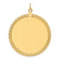 Sterling Silver GP Engraveable Round with Rope Polished Disc view 3