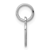 Sterling Silver Rh-plt Engraveable Heart Polished Front Back Disc Charm view 2