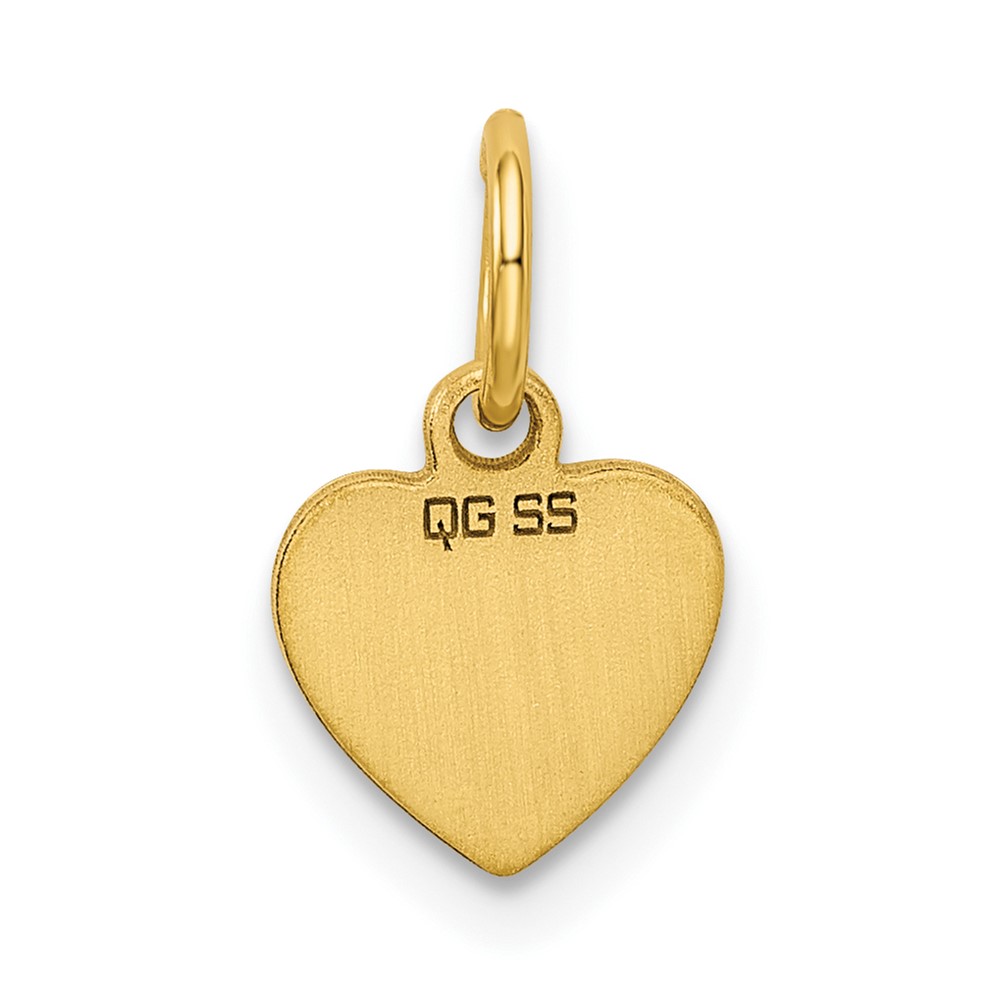 Sterling Silver GP Engraveable Heart Polished Disc Charm (QM388G/18)