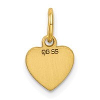 Sterling Silver GP Engraveable Heart Polished Disc Charm view 4