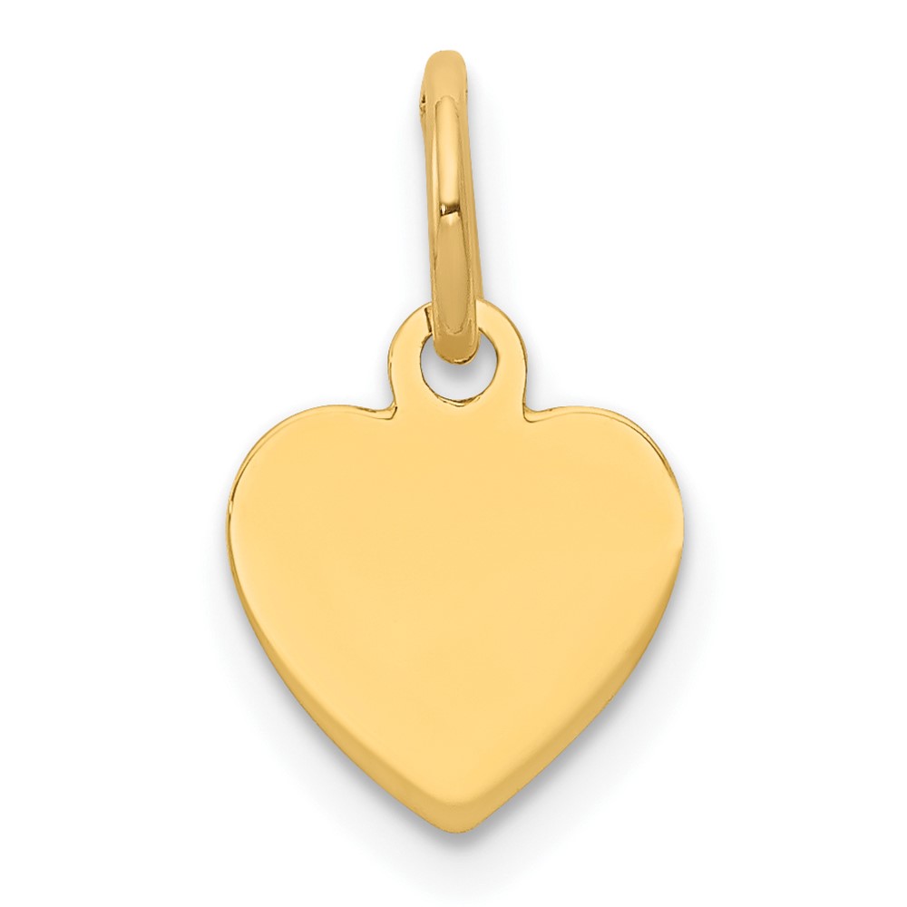 Sterling Silver GP Engraveable Heart Polished Disc Charm (QM388G/18)
