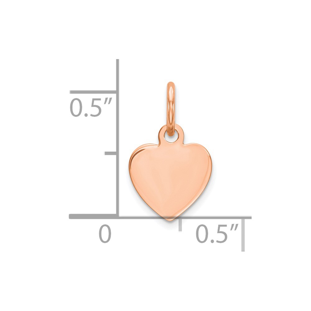 Sterling Silver RG Plated Engraveable Heart Polished Front/Satin Back Disc (QM388R/27)