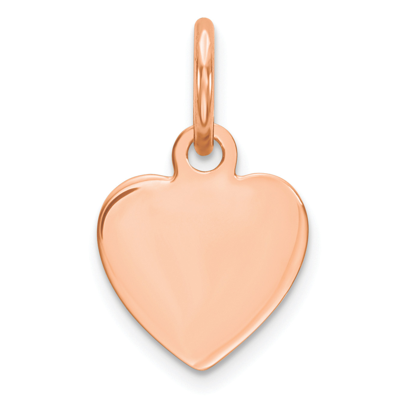 Sterling Silver RG Plated Engraveable Heart Polished Front/Satin Back Disc (QM388R/18)