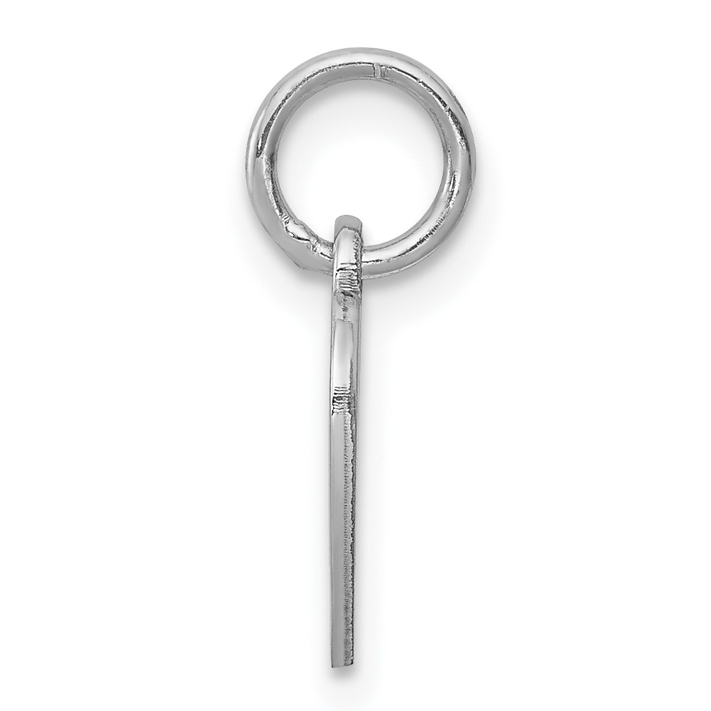 Sterling Silver Rh-plt Engraveable Heart Polished Front/Back Disc Charm (QM389/27P)