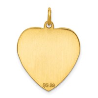 Sterling Silver GP Engraveable Heart Polished Disc Charm view 4
