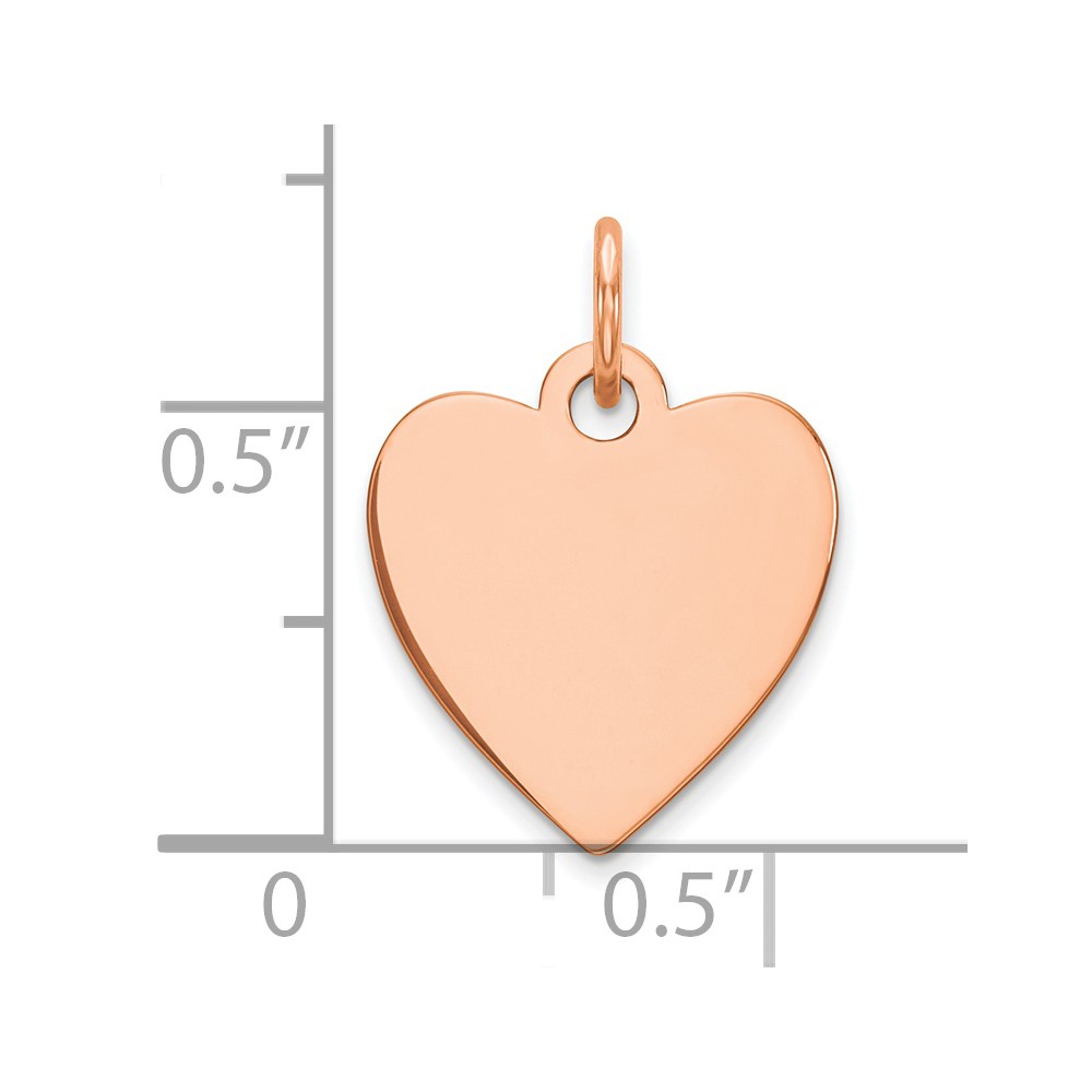 Sterling Silver RG Plated Engraveable Heart Polished Front/Satin Back Disc (QM390R/27)