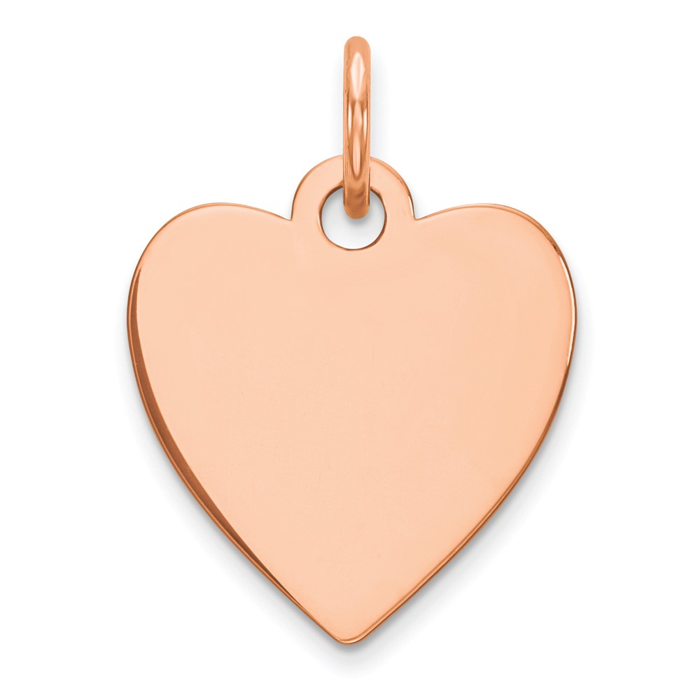 Sterling Silver RG Plated Engraveable Heart Polished Front/Satin Back Disc (QM390R/18)