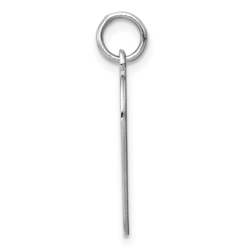 SS Rh-plt Engraveable Heart Polished Front/Satin Back Disc Charm (QM391/35)