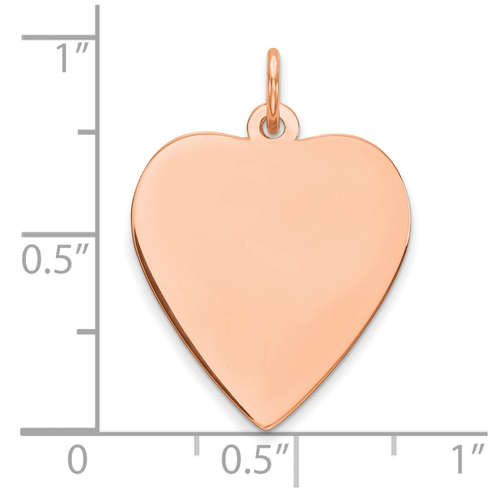 Sterling Silver RG Plated Engraveable Heart Polished Front/Satin Back Disc (QM391R/27)